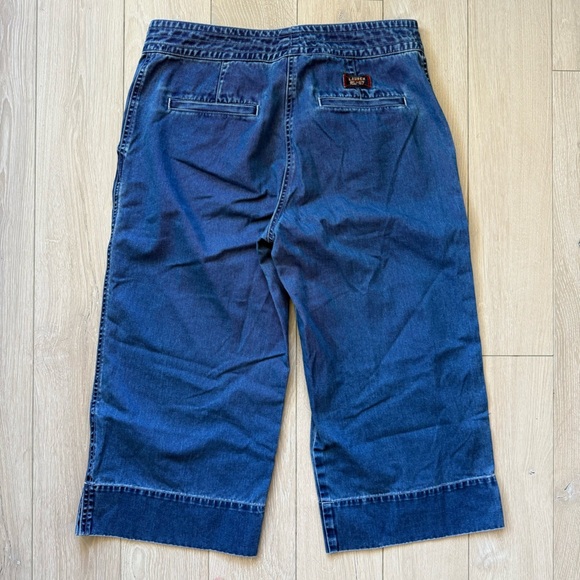 Vintage Lauren Ralph Lauren Cropped Wide Leg Denim Pants Women’s Size 10P - Picture 9 of 12